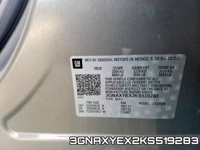 3GNAXYEX2KS519283 фото 2