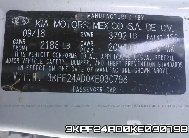 3KPF24AD0KE030798 фото 10