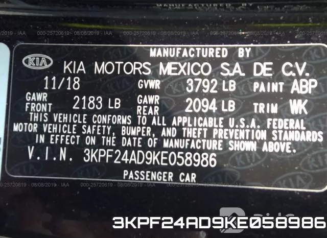 3KPF24AD9KE058986 фото 10
