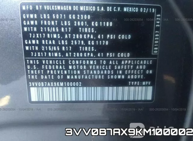 3VV0B7AX9KM100002 фото 10