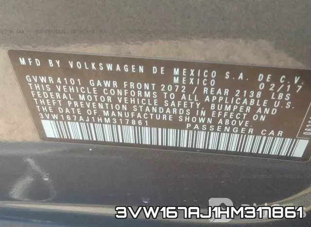 3VW167AJ1HM317861 фото 10