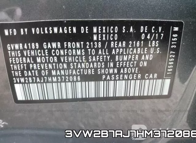 3VW2B7AJ7HM372086 фото 9