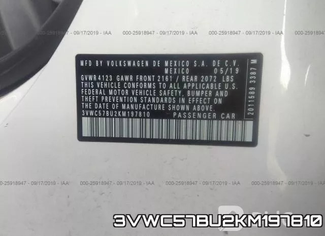 3VWC57BU2KM197810 фото 10