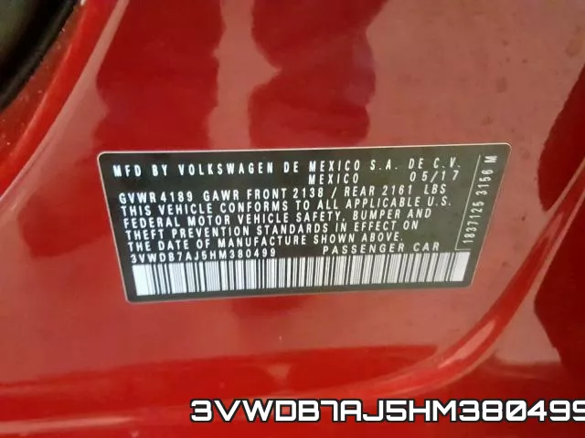 3VWDB7AJ5HM380499 фото 2
