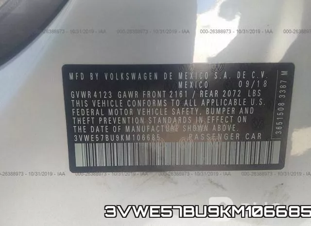 3VWE57BU9KM106685 фото 10