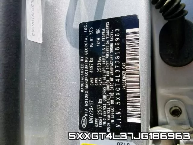 5XXGT4L37JG186963 фото 2