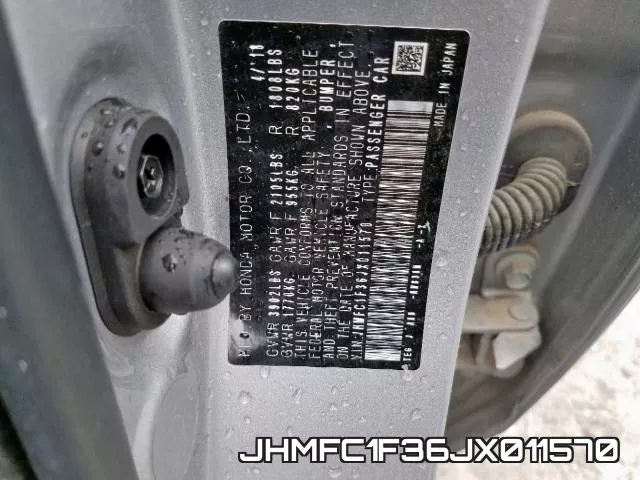 JHMFC1F36JX011570 фото 2