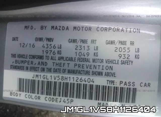 JM1GL1V58H1126404 фото 10