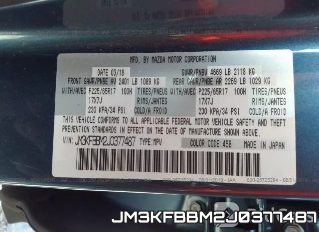 JM3KFBBM2J0377487 фото 10