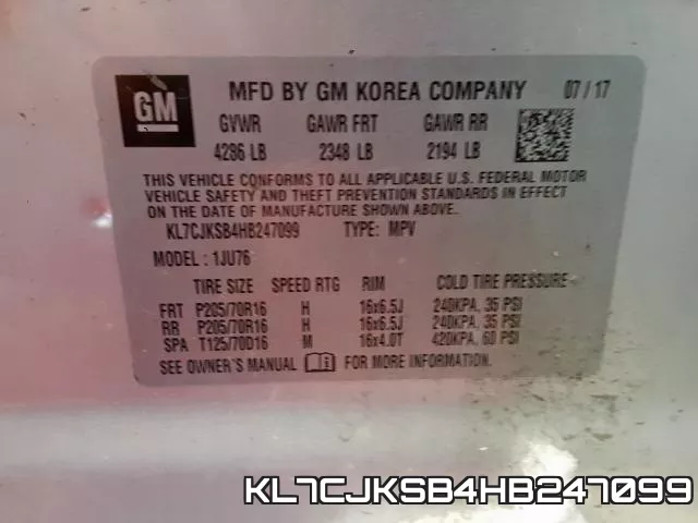 KL7CJKSB4HB247099 фото 2