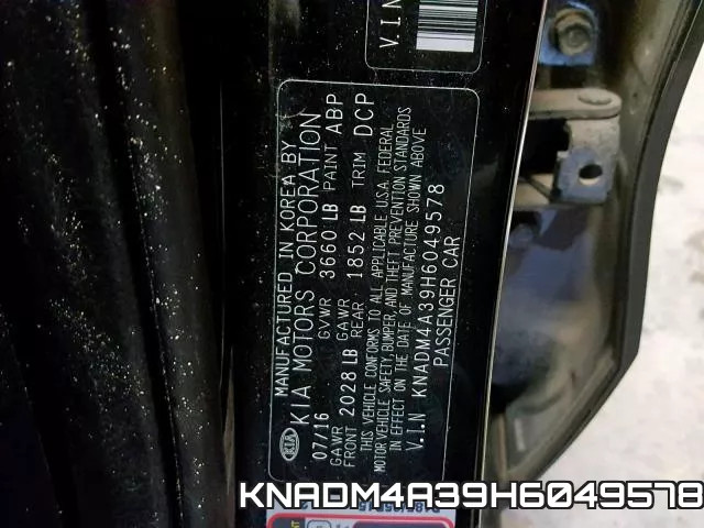 KNADM4A39H6049578 фото 2