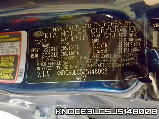 KNDCE3LC5J5148008 фото 2