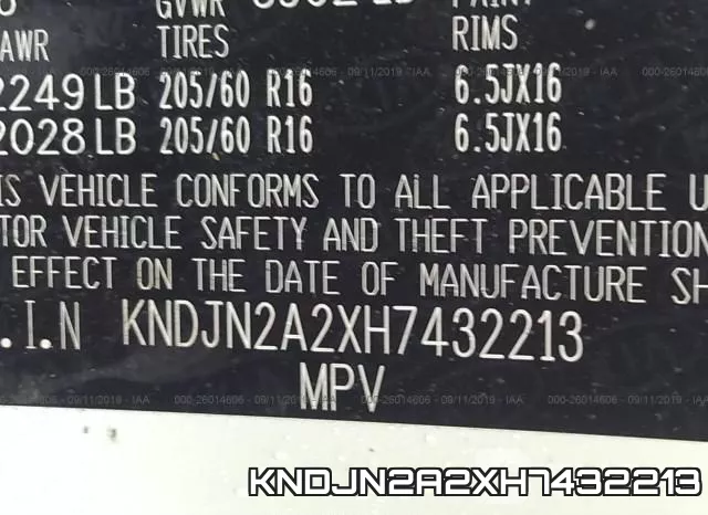 KNDJN2A2XH7432213 фото 10