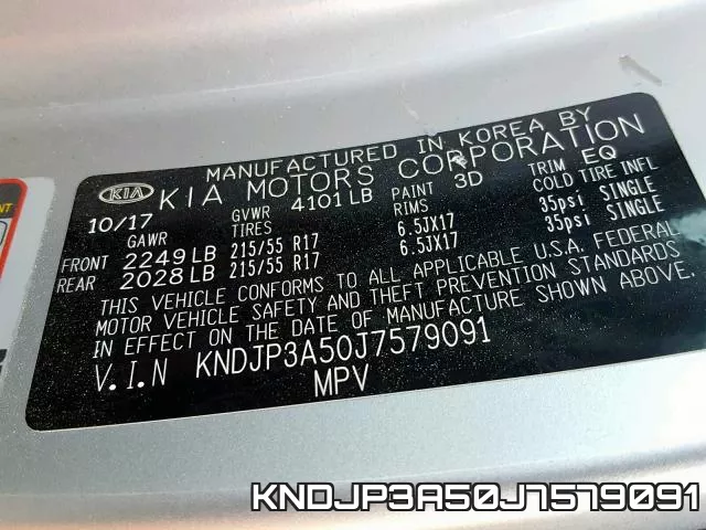 KNDJP3A50J7579091 фото 2