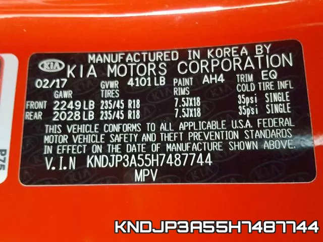 KNDJP3A55H7487744 фото 2