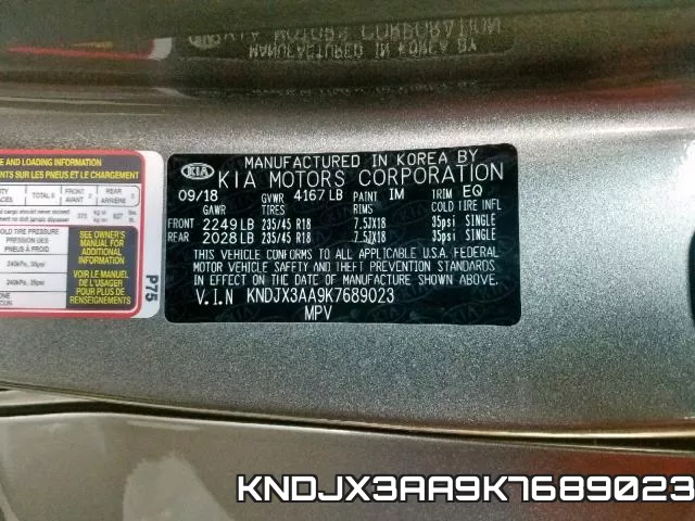 KNDJX3AA9K7689023 фото 2