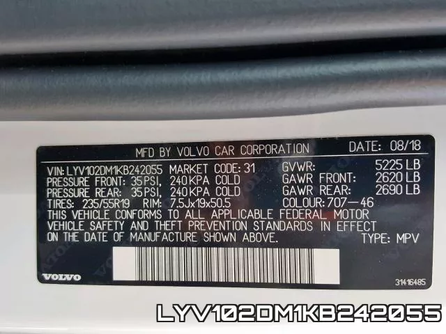 LYV102DM1KB242055 фото 2