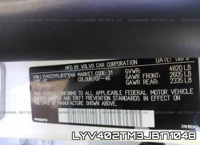 LYV402TM3JB171048 фото 10