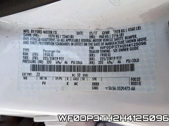 WF0DP3TH2H4125096 фото 2