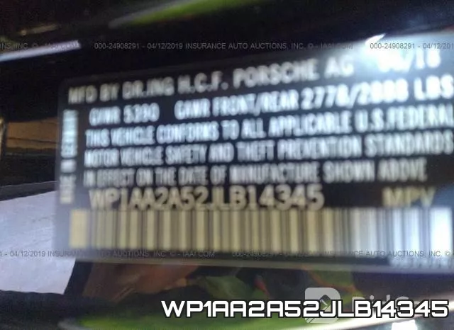 WP1AA2A52JLB14345 фото 10