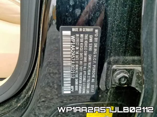 WP1AA2A57JLB02112 фото 2