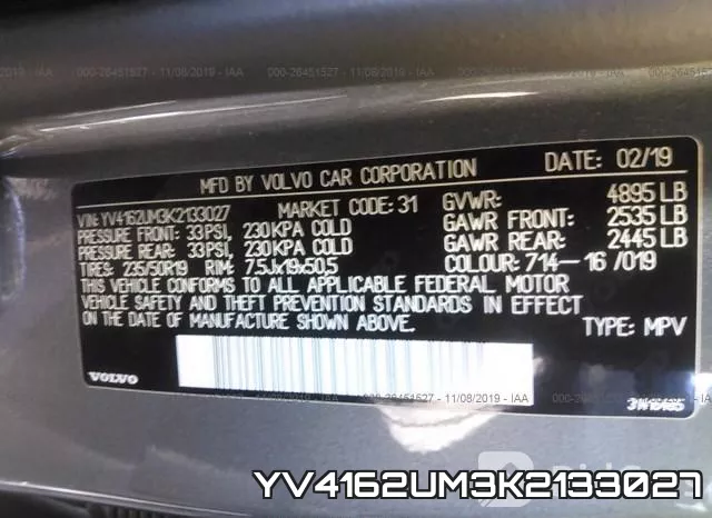 YV4162UM3K2133027 фото 10
