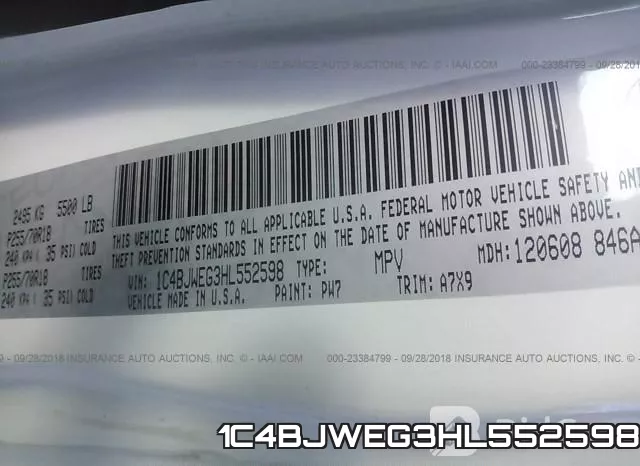 1C4BJWEG3HL552598 фото 10