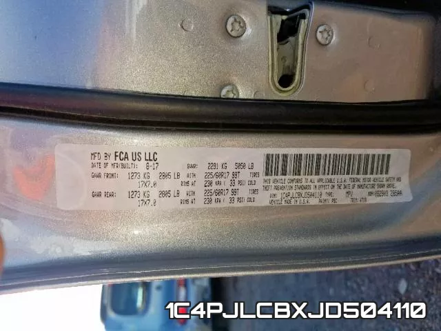 1C4PJLCBXJD504110 фото 2