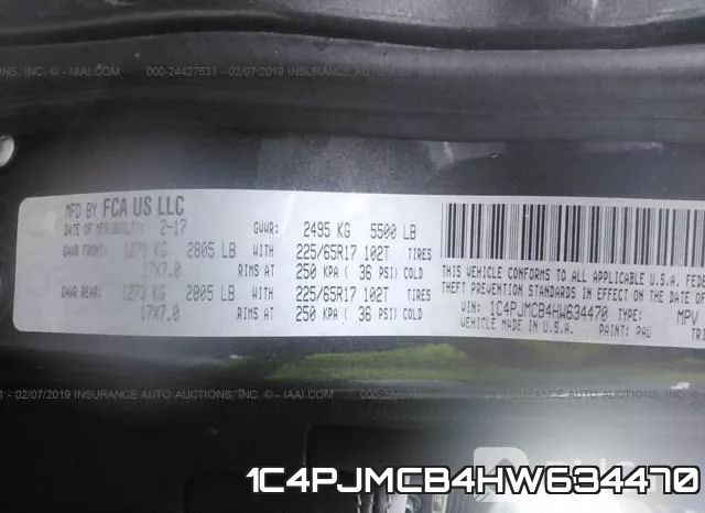 1C4PJMCB4HW634470 фото 10
