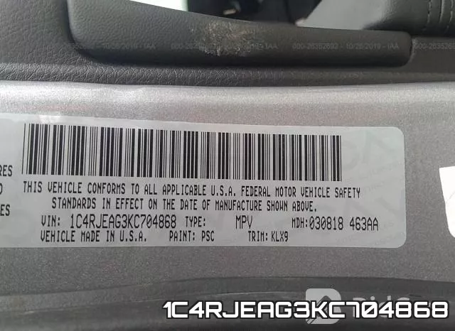 1C4RJEAG3KC704868 фото 10
