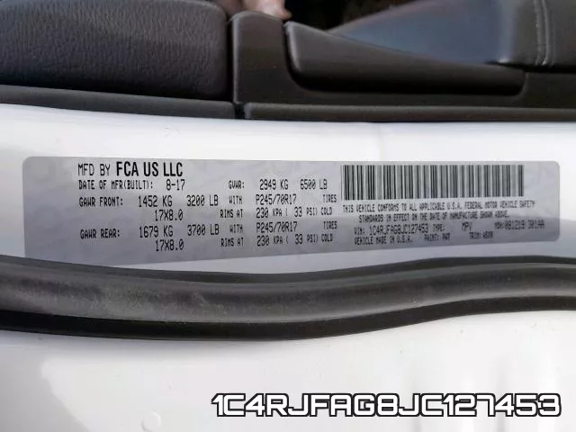 1C4RJFAG8JC127453 фото 2