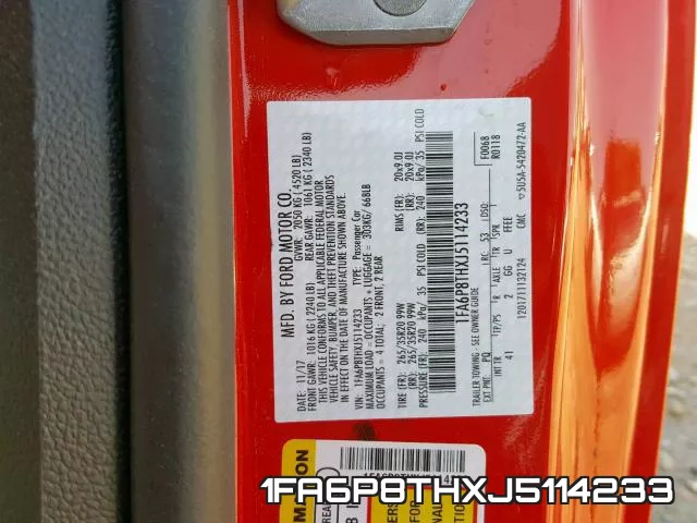 1FA6P8THXJ5114233 фото 2