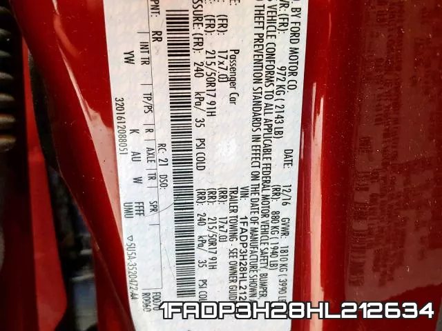 1FADP3H28HL212634 фото 2