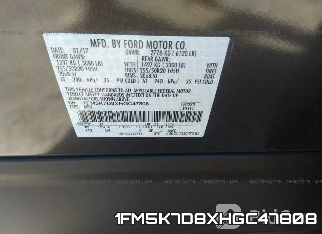 1FM5K7D8XHGC47808 фото 9