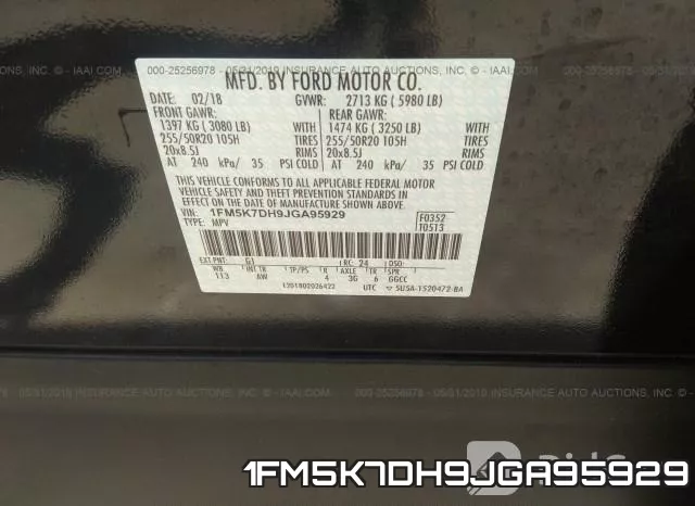 1FM5K7DH9JGA95929 фото 10