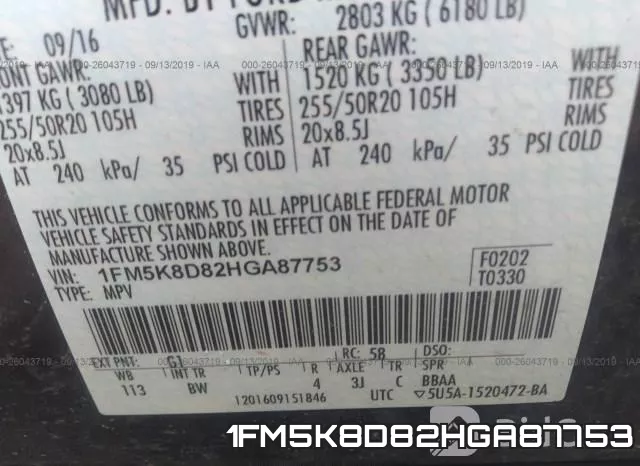 1FM5K8D82HGA87753 фото 10