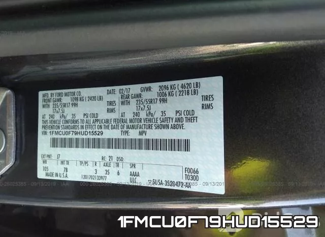 1FMCU0F79HUD15529 фото 10