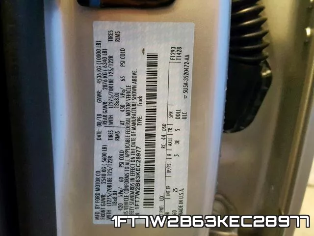 1FT7W2B63KEC28977 фото 2