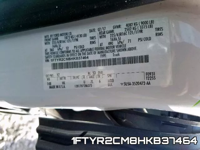 1FTYR2CM8HKB37464 фото 2