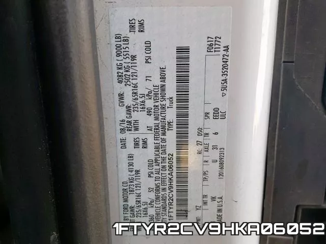 1FTYR2CV9HKA06052 фото 2