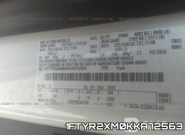 1FTYR2XM0KKA72563 фото 10
