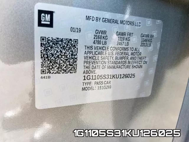 1G1105S31KU126025 фото 2