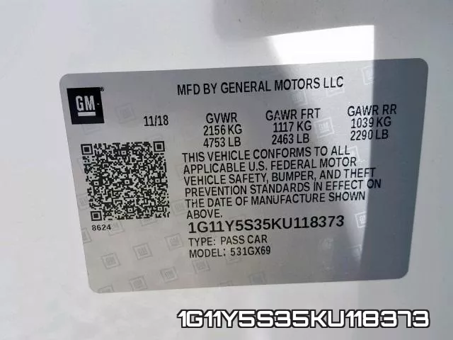 1G11Y5S35KU118373 фото 2