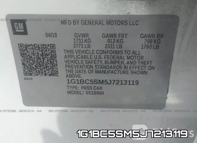 1G1BC5SM5J7213119 фото 10