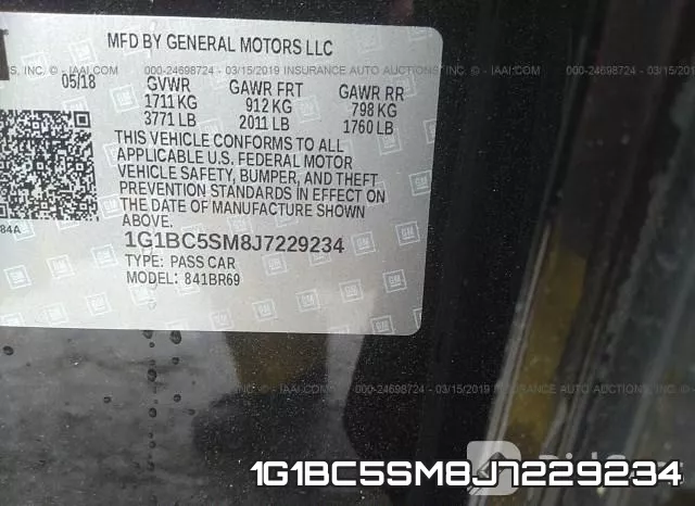 1G1BC5SM8J7229234 фото 10