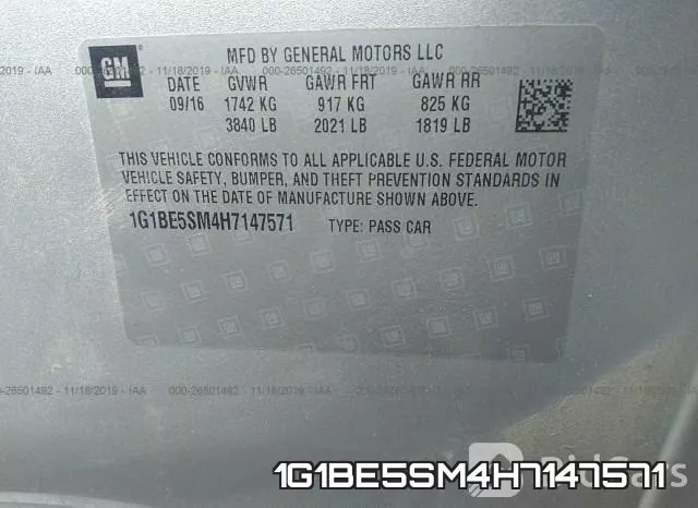 1G1BE5SM4H7147571 фото 10