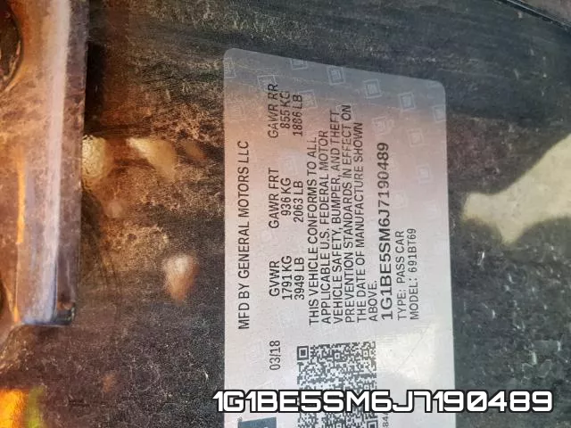1G1BE5SM6J7190489 фото 2