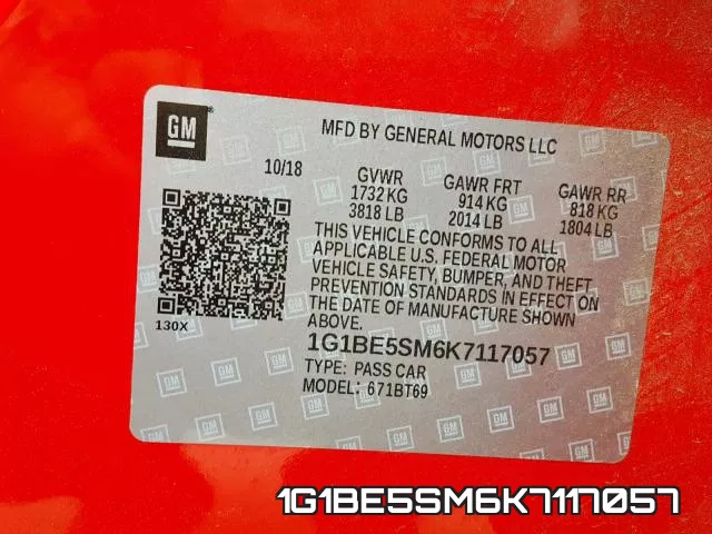 1G1BE5SM6K7117057 фото 2