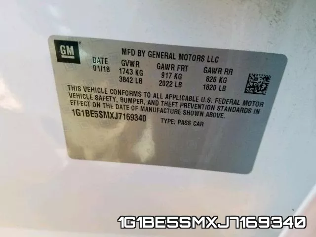 1G1BE5SMXJ7169340 фото 2