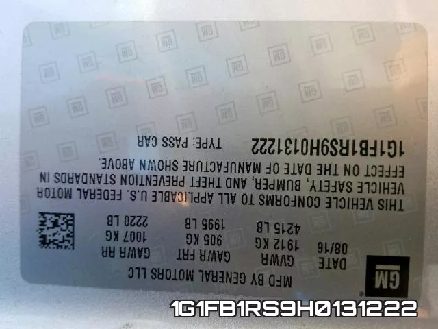 1G1FB1RS9H0131222 фото 2